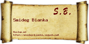 Smideg Bianka névjegykártya